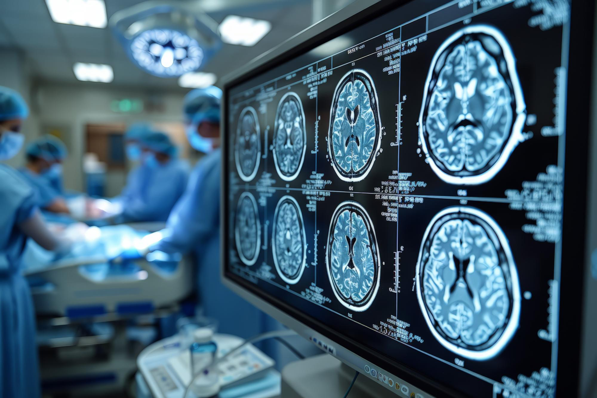 Real-time IONM data displayed in operating room.